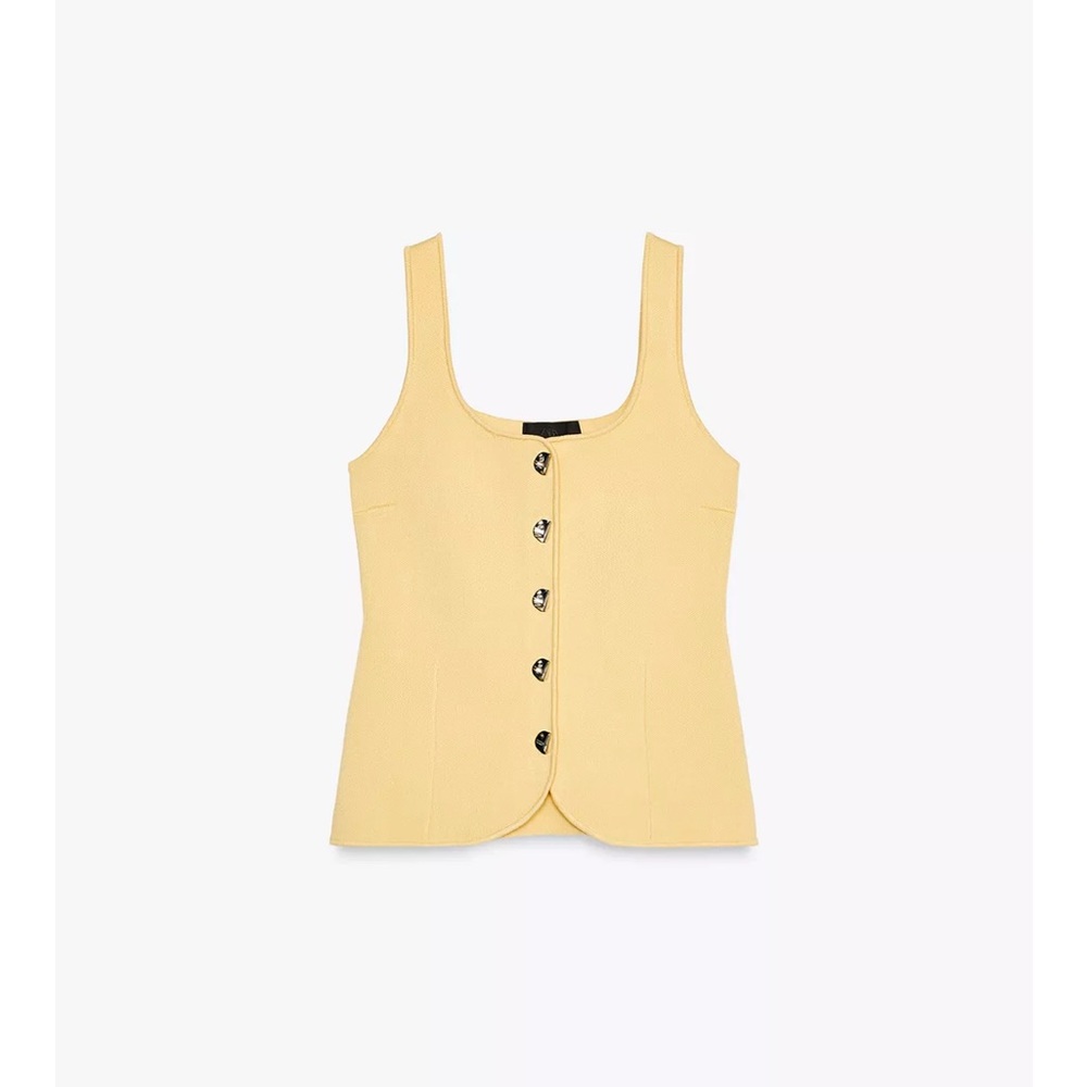 ZARA Yellow Knit Women's Top NWT Medium